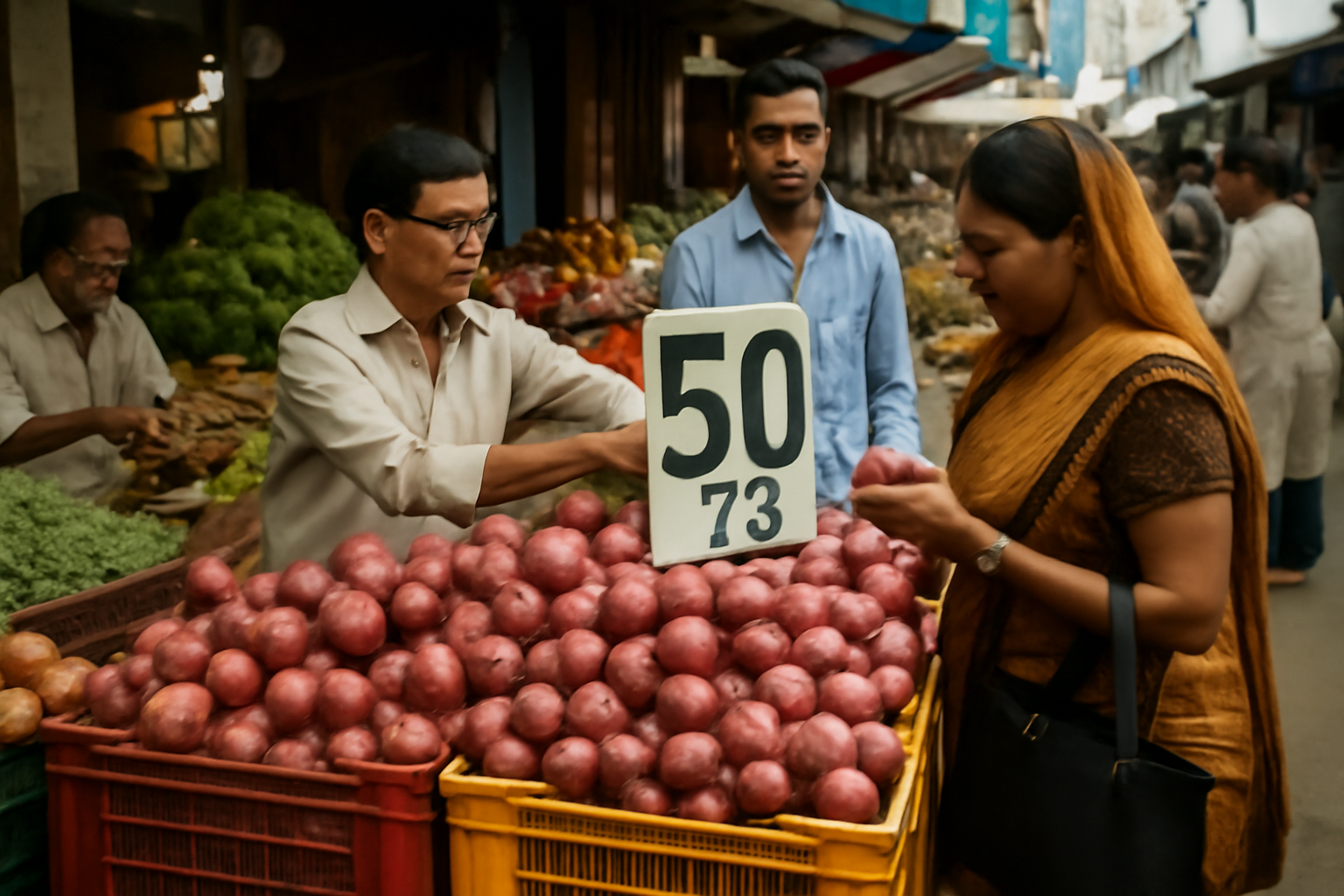 प्याज की कीमतें ₹50.79 तक पहुंची, पेट्रोल-डीजल में स्थिरता
