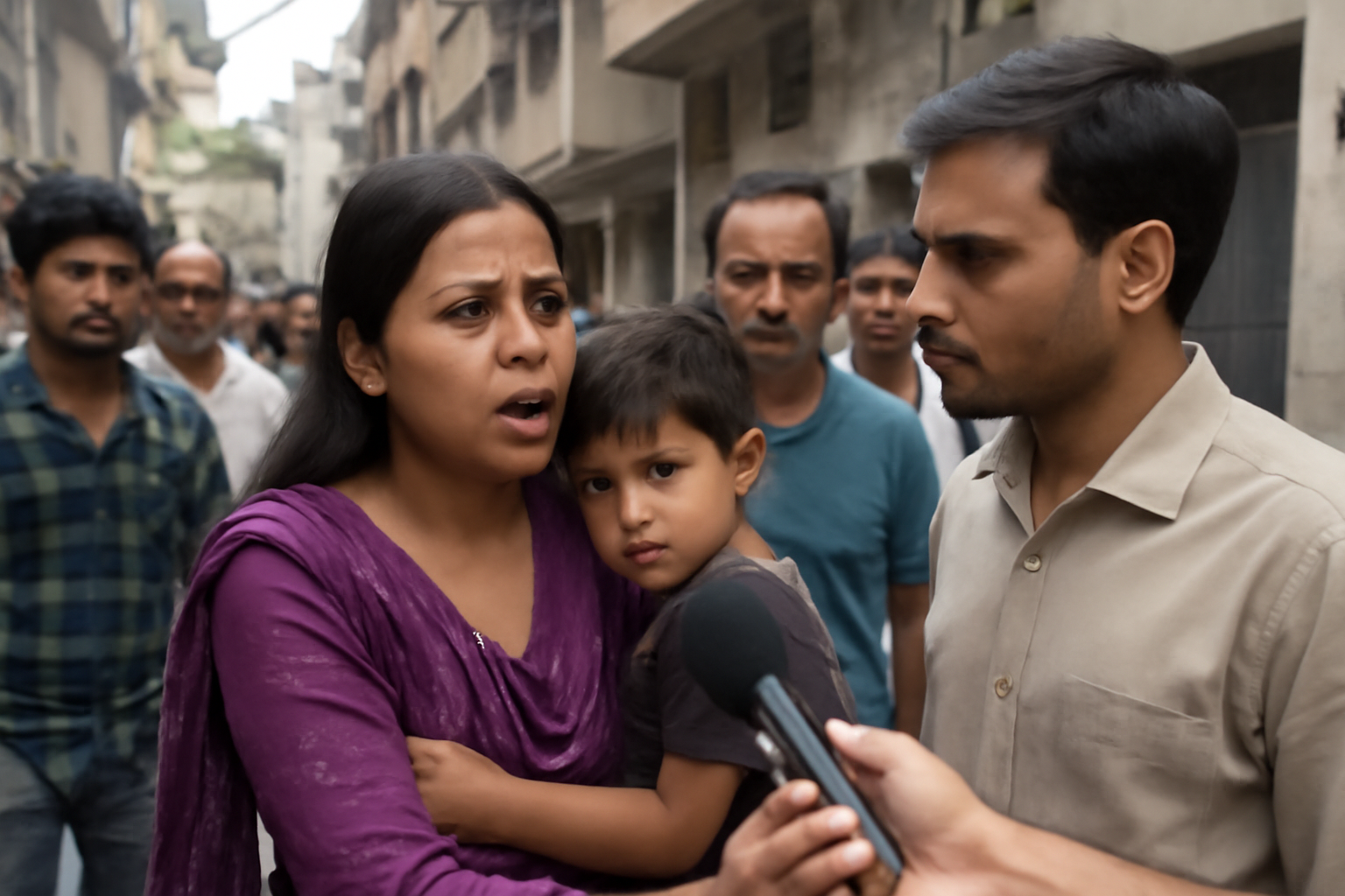 महिला को बच्चे सहित छोड़ा गया, तीन लोगों के खिलाफ FIR दर्ज